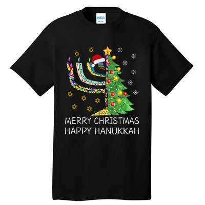 Merry Christmas Happy Hanukkah Jewish Merry Chrismukkah Tall T-Shirt