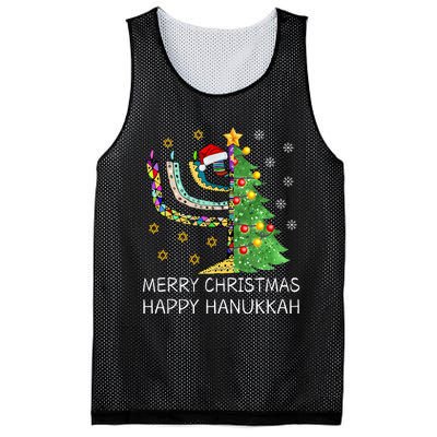 Merry Christmas Happy Hanukkah Jewish Merry Chrismukkah Mesh Reversible Basketball Jersey Tank