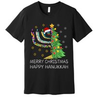 Merry Christmas Happy Hanukkah Jewish Merry Chrismukkah Premium T-Shirt