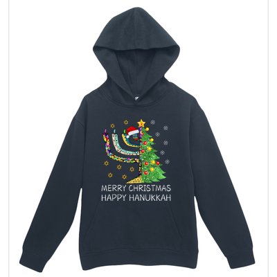 Merry Christmas Happy Hanukkah Jewish Merry Chrismukkah Urban Pullover Hoodie