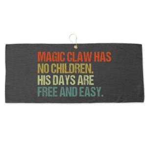 Magic Claw Has No Children His Days Are Free And Easy Large Microfiber Waffle Golf Towel