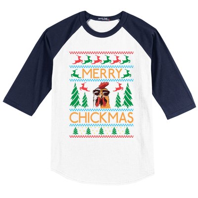 Merry Chickmas Hen Chicken Lover Gift Baseball Sleeve Shirt