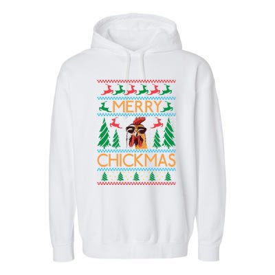 Merry Chickmas Hen Chicken Lover Gift Garment-Dyed Fleece Hoodie