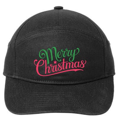 Merry Christmas Holiday Season Xmas Family Matching 7-Panel Snapback Hat