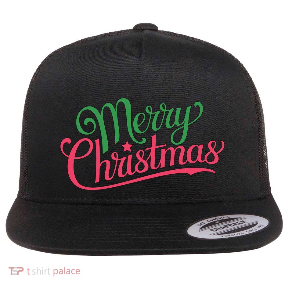 Merry Christmas Holiday Season Xmas Family Matching Flatbill Hat