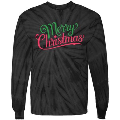 Merry Christmas Holiday Season Xmas Family Matching Tie-Dye Long Sleeve Shirt