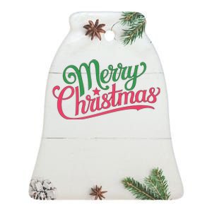 Merry Christmas Holiday Season Xmas Family Matching Ceramic Bell Ornament