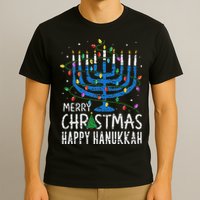 Merry Chrismukkah Happy Christmas Hanukkah Chanukah Jewish T-Shirt