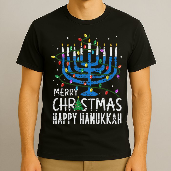 Merry Chrismukkah Happy Christmas Hanukkah Chanukah Jewish T-Shirt