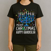 Merry Chrismukkah Happy Christmas Hanukkah Chanukah Jewish T-Shirt