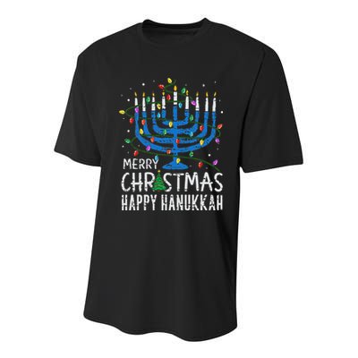 Merry Chrismukkah Happy Christmas Hanukkah Chanukah Jewish Youth Performance Sprint T-Shirt