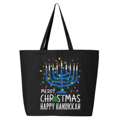 Merry Chrismukkah Happy Christmas Hanukkah Chanukah Jewish 25L Jumbo Tote