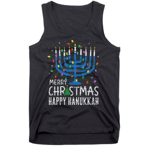 Merry Chrismukkah Happy Christmas Hanukkah Chanukah Jewish Tank Top