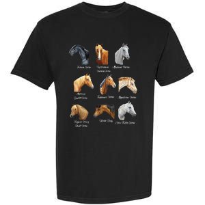 Merry Christmas Horse Breeds Equestrian Cowboy Cowgirl Xmas Garment-Dyed Heavyweight T-Shirt