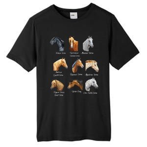 Merry Christmas Horse Breeds Equestrian Cowboy Cowgirl Xmas Tall Fusion ChromaSoft Performance T-Shirt