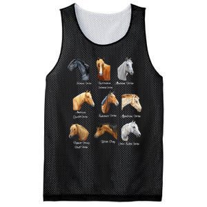 Merry Christmas Horse Breeds Equestrian Cowboy Cowgirl Xmas Mesh Reversible Basketball Jersey Tank