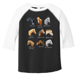 Merry Christmas Horse Breeds Equestrian Cowboy Cowgirl Xmas Toddler Fine Jersey T-Shirt