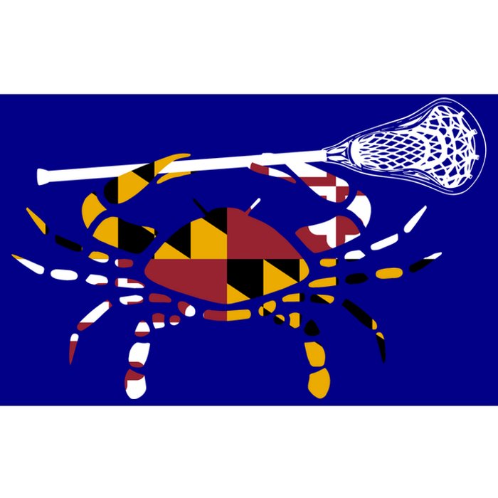 Maryland Crab Holding Lacrosse Stick Boys Girls Lax Funny Gift Bumper Sticker