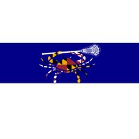 Maryland Crab Holding Lacrosse Stick Boys Girls Lax Funny Gift Bumper Sticker