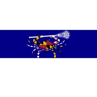 Maryland Crab Holding Lacrosse Stick Boys Girls Lax Funny Gift Bumper Sticker