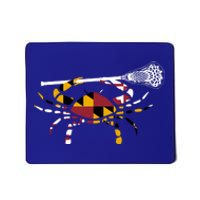 Maryland Crab Holding Lacrosse Stick Boys Girls Lax Funny Gift Mousepad