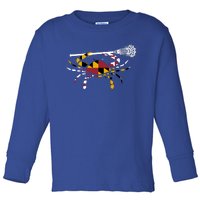 Maryland Crab Holding Lacrosse Stick Boys Girls Lax Funny Gift Toddler Long Sleeve Shirt