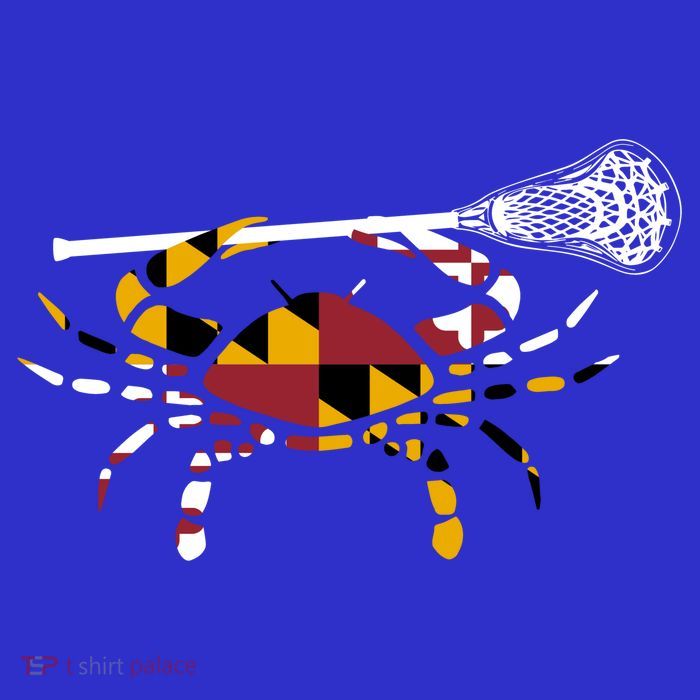 Maryland Crab Holding Lacrosse Stick Boys Girls Lax Funny Gift Women's V-Neck T-Shirt