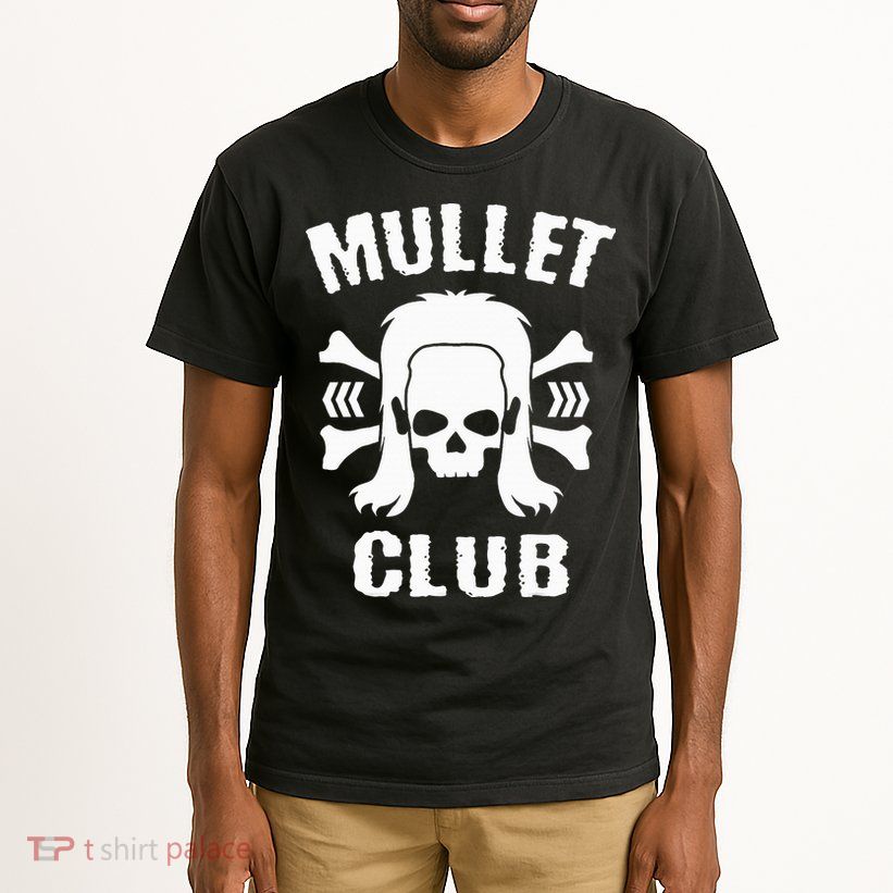 Mullet Club Hairstyle Bones Skull Tall T-Shirt