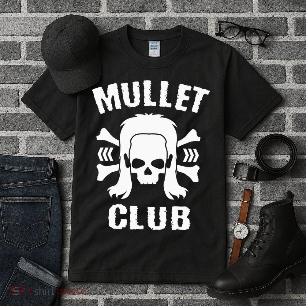 Mullet Club Hairstyle Bones Skull Tall T-Shirt