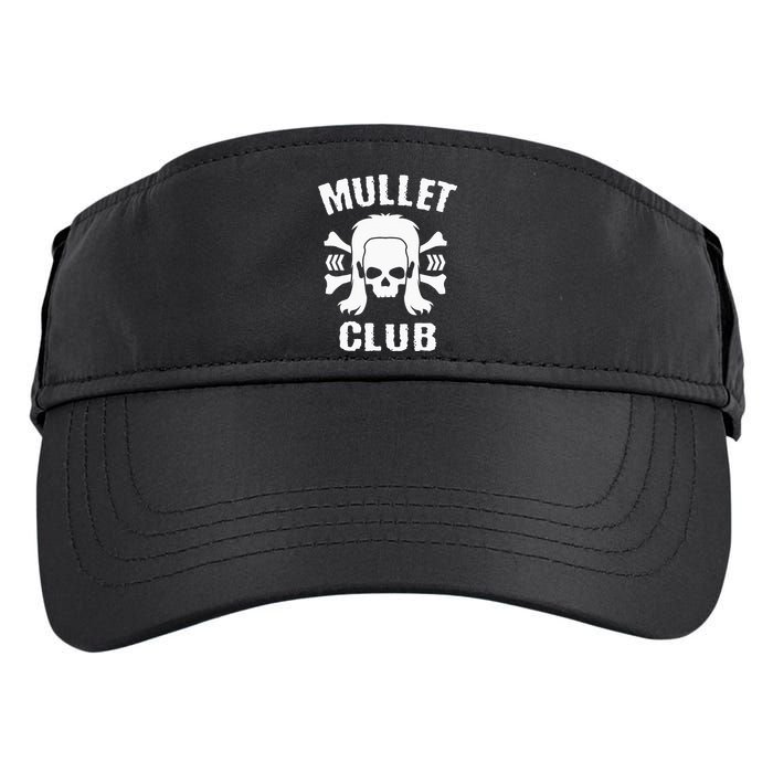 Mullet Club Hairstyle Bones Skull Adult Drive Performance Visor