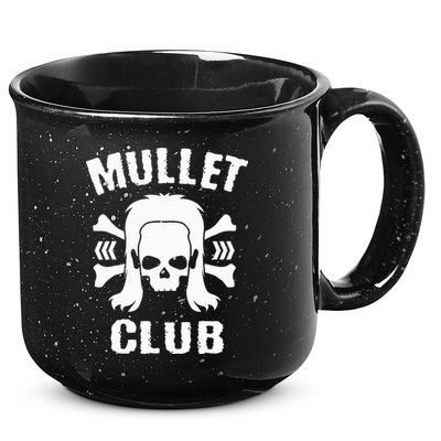 Mullet Club Hairstyle Bones Skull 15oz Campfire Ceramic Mug