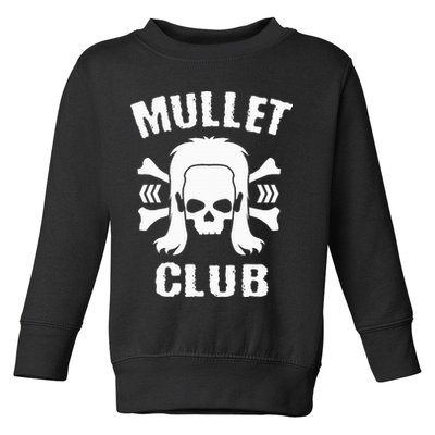 Mullet Club Hairstyle Bones Skull Toddler Sweatshirt