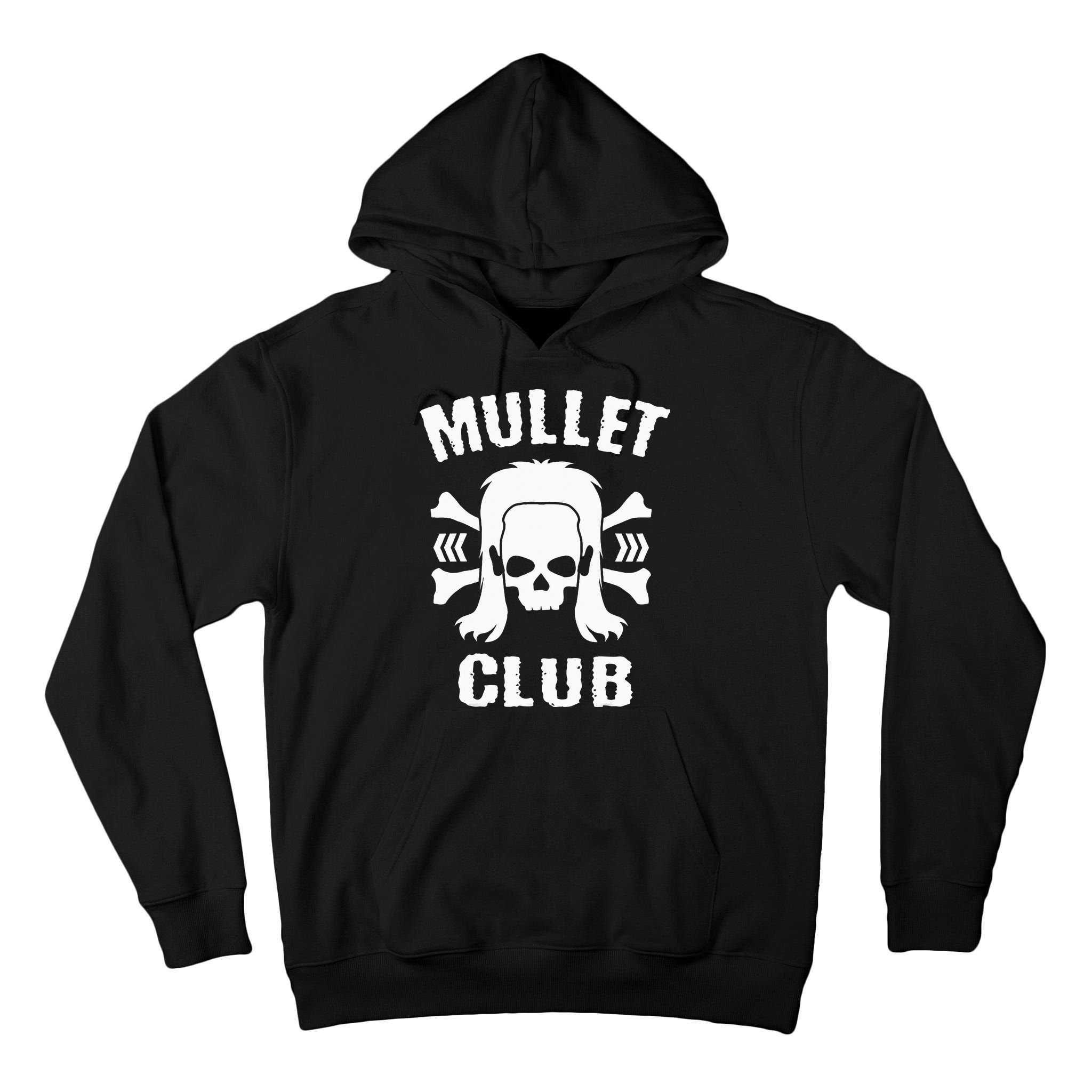 Mullet Club Hairstyle Bones Skull Tall Hoodie