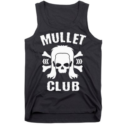 Mullet Club Hairstyle Bones Skull Tank Top