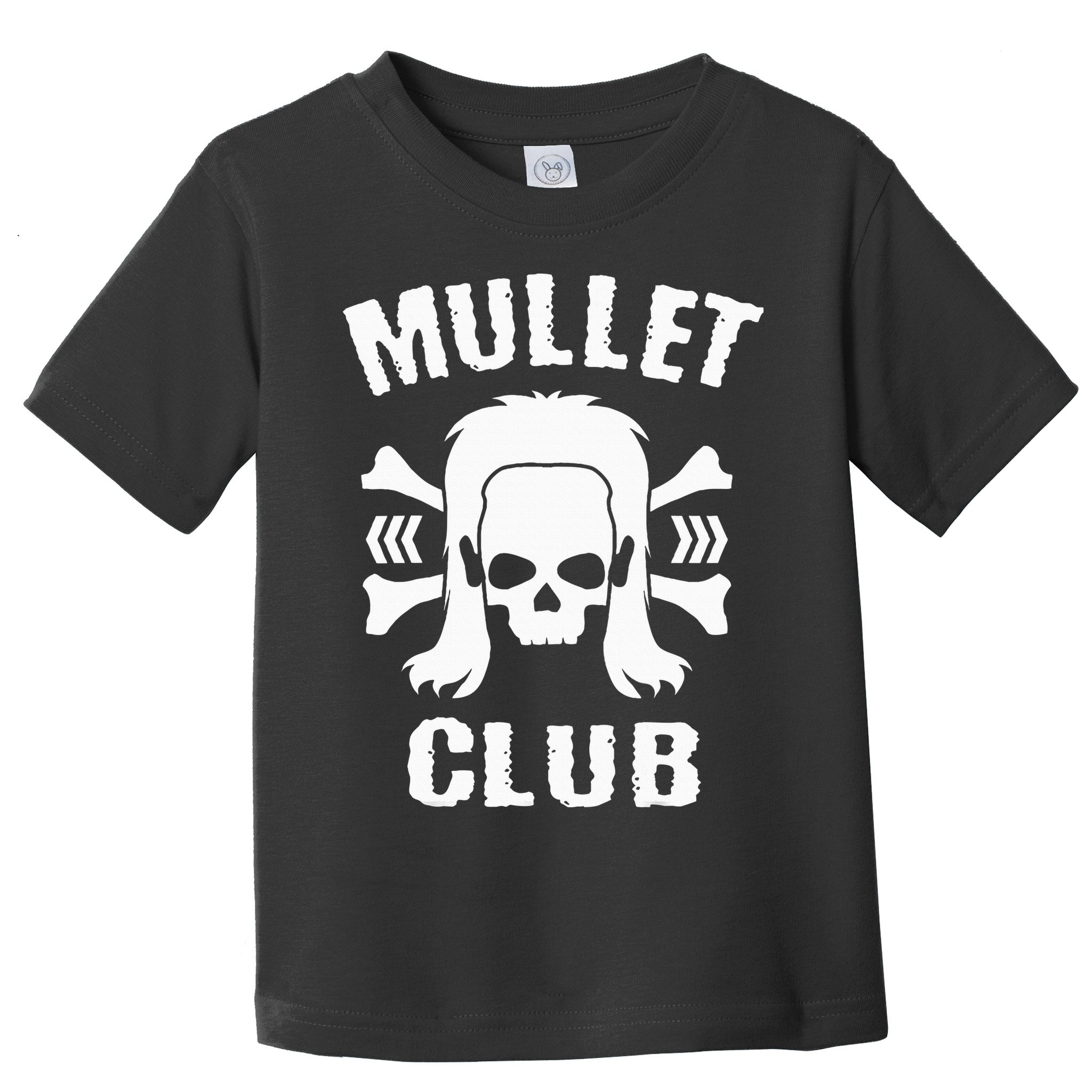 Mullet Club Hairstyle Bones Skull Toddler T-Shirt