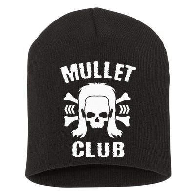 Mullet Club Hairstyle Bones Skull Short Acrylic Beanie