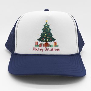 Merry Christmas Holiday Tree Festive Trucker Hat