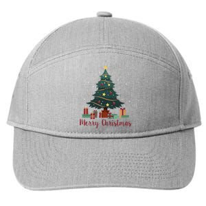 Merry Christmas Holiday Tree Festive 7-Panel Snapback Hat