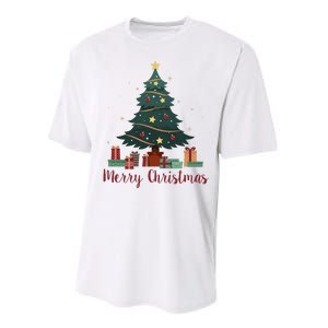 Merry Christmas Holiday Tree Festive Performance Sprint T-Shirt