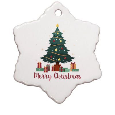 Merry Christmas Holiday Tree Festive Ceramic Star Ornament