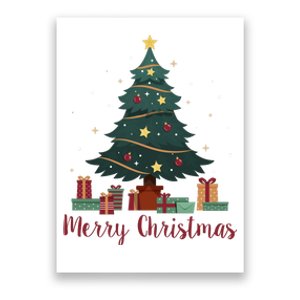 Merry Christmas Holiday Tree Festive Poster