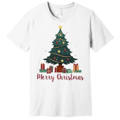 Merry Christmas Holiday Tree Festive Premium T-Shirt