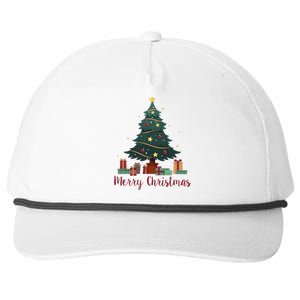 Merry Christmas Holiday Tree Festive Snapback Five-Panel Rope Hat