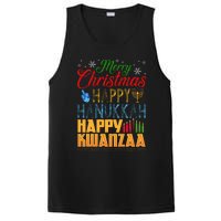 Merry Christmas Happy Hanukkah Happy Kwanzaa PosiCharge Competitor Tank