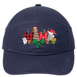 Mama Christmas Holiday Matching Family Season Xmas 7-Panel Snapback Hat