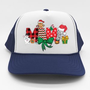 Mama Christmas Holiday Matching Family Season Xmas Trucker Hat