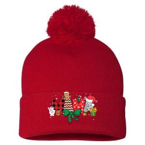 Mama Christmas Holiday Matching Family Season Xmas Pom Pom 12in Knit Beanie