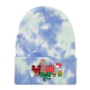 Mama Christmas Holiday Matching Family Season Xmas Tie Dye 12in Knit Beanie