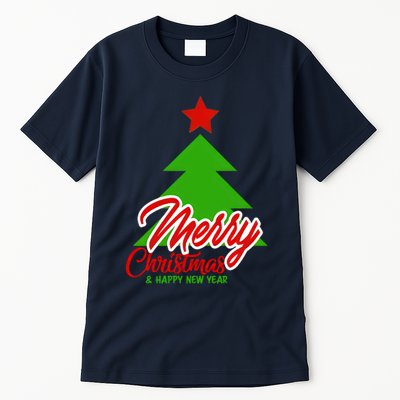Merry Christmas & Happy New Year X Christmas Tree Tall T-Shirt