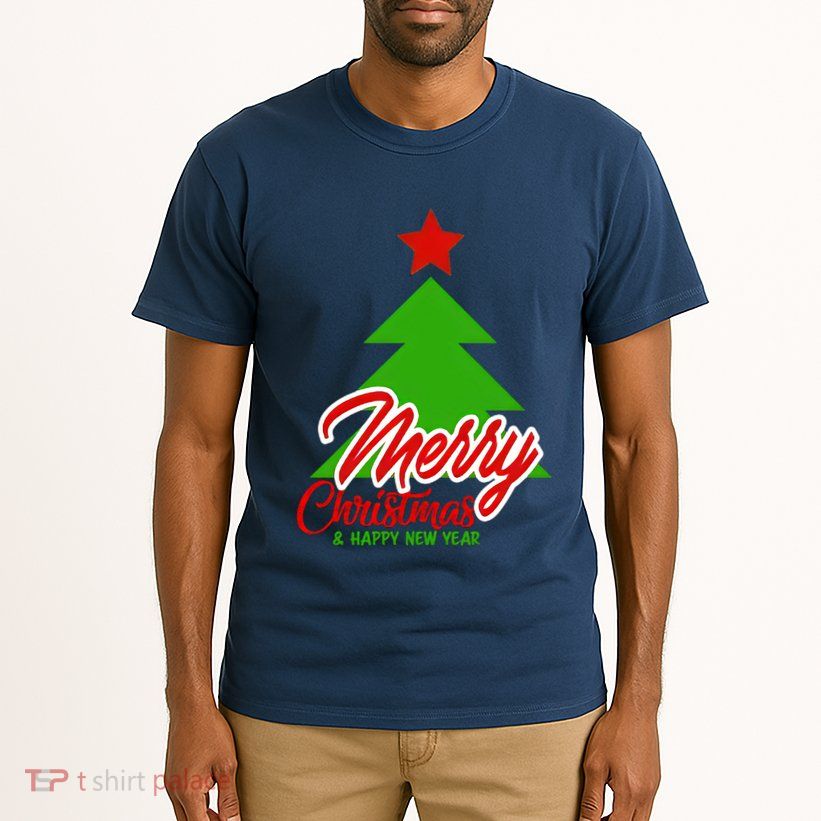 Merry Christmas & Happy New Year X Christmas Tree Tall T-Shirt